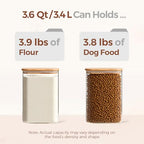 ComSaf 3.6 Qt Glass Food Storage Containers Set of 2, Large Storage Containers with Lids, Square Glass Jars with Lids, for Flour and Sugar, Cereal, Rice, Pasta, Oats, Coffee Beans - color: 3.6Qt-Square-2 Pack