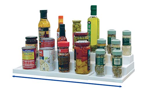 Dial Industries Adjustable 3 Tier Expandable Shelf Spice and Seasoning Jars Kitchen Countertop and Cabinet Rack Organizer - size: Spice
