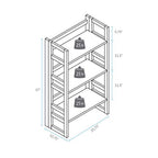 3-Shelf Folding Student Bookcase 20.75" Wide-Natural - color: Natural (New)