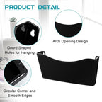 Colarr 6 Pack Expandable Pocket Wall File Holder Plastic Hanging Wall Organizer Space Saving Wallmount File Holder for Office Mail Letter Magazine(Black) - color: Black