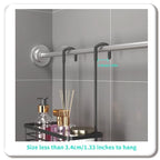 HapiRm Hanging Shower Caddy Organizer - No Drilling Shower Organizer with Hooks, Rustproof & Waterproof 304 Stainless Steel Bathroom Shelves - Black - color: Black