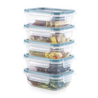 Snapware Plastic Total Solutions (5-Pack, 3 Cup) Food Storage Containers Set, Airtight & Leakproof Plastic Locking BPA-Free Lids Tupperware, Freezer Dishwasher Microwave Safe - size: 5 Pack, style: 3 Cup