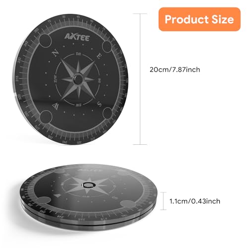 Lazy Susan Turntable Organizer for Cabinet Pantry Kitchen Countertop Computer Cupboard, 8 inch - color: Black, size: 8''