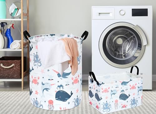 MAIZMZ Baby Storage Basket Cute Gifts Basket Toys Organizer Waterproof Kids Hamper Nursery Bins Women Storage Cube for Home/Dorm/Kitchen/Pet/Office/Closet/Shelf/Room Decor - color: M-UP006