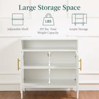 Best Choice Products Rattan Sideboard Buffet Cabinet, Entryway Table, Accent Storage Cabinet, Console Table for Hallway, Living Room, Dining Room - White - color: Arched Rattan, White