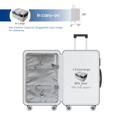 Grand Fusion Stow-N-Go Packing Organizer for Luggage, Portable Hanging Travel Shelves, Carry-On Closet, Hanging Packing Cubes, Collapsible Carry-On Organizer for Cruises & Hotels. Light Gray - XL - color: Light Gray, size: XL = (L) 17.7" x (W) 11.8"