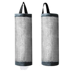 TOGETRUE Plastic Bag Holder, Mesh Grocery Bag Holder Hanging Storage Bag Dispenser (Dark Grey 2 Packs) - color: Dark Grey 2 Packs