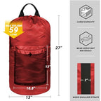 Laundry Bag with Shoulder Straps and Mesh Pocket Laundry Backpack Large Portable Laundry Hamper for College Laundromat Apartment (Red) - color: Red