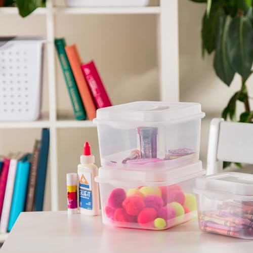 Sterilite 18038612 Small Flip Top Storage Box (24) - size: 1.5 Cubic Feet, style: 24 Pack