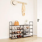 8-Tier Tall Shoe Rack for Closet, Entryway, Adjustable Sturdy Durable Shoe Shelf,Narrow Shoe Stand Organizer (18" W×10" D×58" H,Black) - size: 8-Tier-Black(18" W×10" D×58" H)
