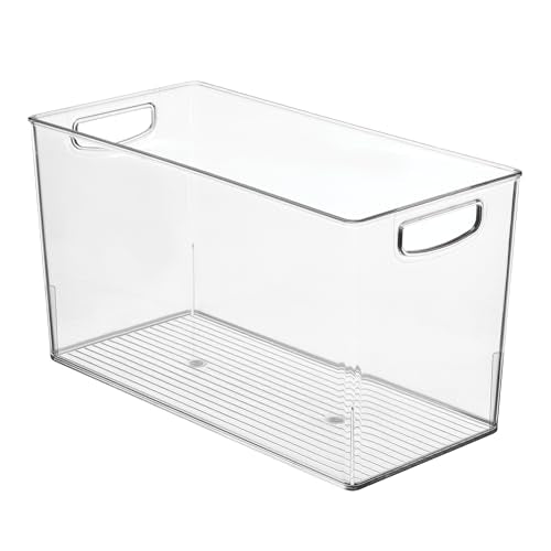 iDesign Plastic Storage Bin with Handles for Household Storage - Set of 2 - Clear - Made in USA - style: Pack of 2