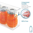 iDesign BPA-Free Plastic Pantry and Kitchen Storage, Freezer and Fridge Organizer Bin with Easy Grip Handles – 10” x 4” x 6”, Clear - style: Pack of 1