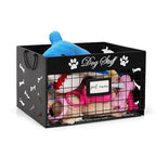 Bfttlity Dog Toy Bin - Metal Dog Toy Basket Box with Handles and Label Position Design Perfect for Pet Toys, Blankets, Clothes and Food (Not Included Label) - color: Small Black