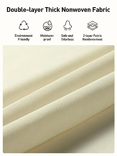 Yecaye 2 Pc Over the Door Organizer with 5 Bins 10 Side Pockets, 44lbs Load Hanging Bathroom and Bedroom Organizer, behind the Door Hanging Organizers for Nursery Newborn Baby Essential Stuff Beige - color: Beige, size: 2 Pak 5 Tier