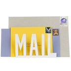 MyGift Mail Holder Organizer Countertop Modern Metal White with Cutout MAIL Lettering Design, Office Desktop Envelope and Document Storage Rack - color: White