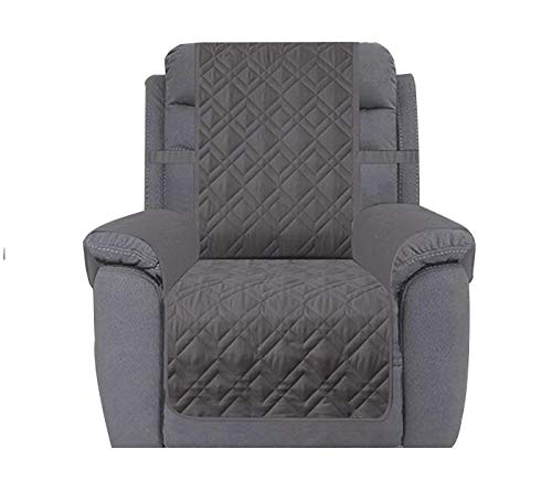 Ameritex Waterproof Nonslip Recliner Cover Stay in Place, Dog Chair Cover Furniture Protector, Ideal Recliner Slipcovers for Pets and Kids (Dark Grey, 23") - color: Dark Grey, size: 23"