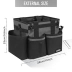 SCAVATA Compact Wearable Cleaning Caddy, Small Cleaning Caddy Supplies Organizer with Handle & Shoulder Straps for Housekeepers, Under Sink & Car Cleaning Tool Organizers Bag (DarkGrey) - color: DarkGrey