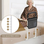Bed Rails for Elderly Adults Safety, Bed Handle Bedside Assist, Adult Bed Rails for Seniors, Adjustable Bed Bar with Storage Pocket & Fixing Strap, Bed Cane Fits Twin, Queen, Full, King Bed - size: 1 Pack