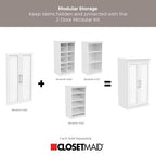 ClosetMaid Modular Storage Shelf Unit with 3 Shelves, White - color: White