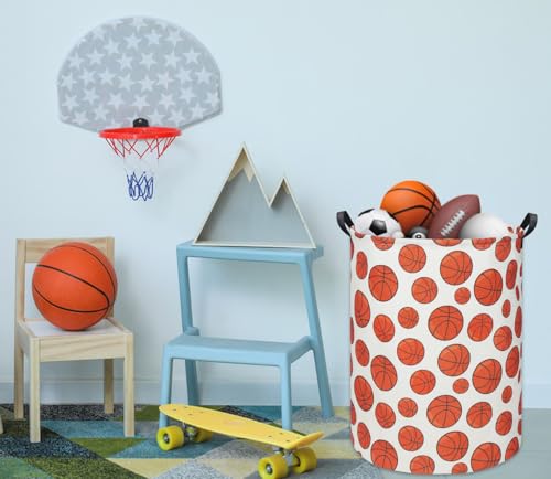 Basketball Kids Laundry hamper Baby Hamper for Nursery Boy and Girl Hamper Cute Kids Toys Storage Bin Organizer Room Decor for Home(Basketball) - color: Basketball