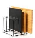 Cutting Board Organizer(1 Pc),Kitchen Cabinet Dividers for baking sheets,Bakeware Holder with 5 Slots,Space Saving,for used to Baking Tray and Chopping Storage