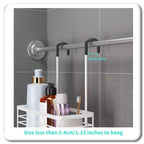HapiRm Hanging Shower Caddy Organizer - No Drilling Shower Organizer with Hooks, Rustproof & Waterproof 304 Stainless Steel Bathroom Shelves - White (1 Basket) - color: White- 1 Basket