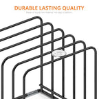 KORRTFID Kitchen Cabinet Organizer, Steel Cookware Holder, Divided Holder with 5 Slots for Skillets Baking Tray and Chopping Board Rack - Baking Pan Holder Storage (1 PC) - style: 1 PC