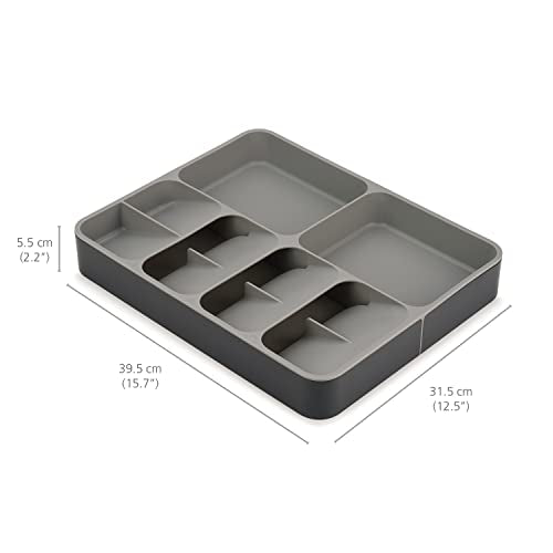 Joseph Joseph DrawerStore Expanding Flatware Cutlery, Utensil & Gadgets Organiser, Expandable in Drawer Space Saving Tray- Grey - size: Expandable, style: Flatware & Utensils Organizer