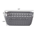 12-pack Small Plastic Tray, Desktop Storage Trays, Grey