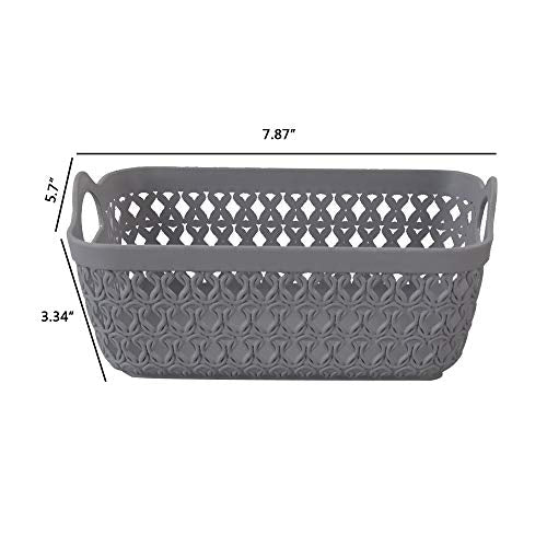12-pack Small Plastic Tray, Desktop Storage Trays, Grey