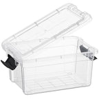 Superio Clear Storage Bins with Lids, Stackable Storage Box with Latches and Handles, Extra Small, 4 Pack 1.75 Quart - size: 1.85 Qt, style: 4 Pack