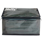 Hefty Large Flexible Tote with Breathable Mesh, Double Zipper, 2 Handles – Ideal for Moving or Clothes & Apparel Storage, Alternative to Plastic Bin, Organizer or Container – 2 Pack - size: 11 Gal - Standard