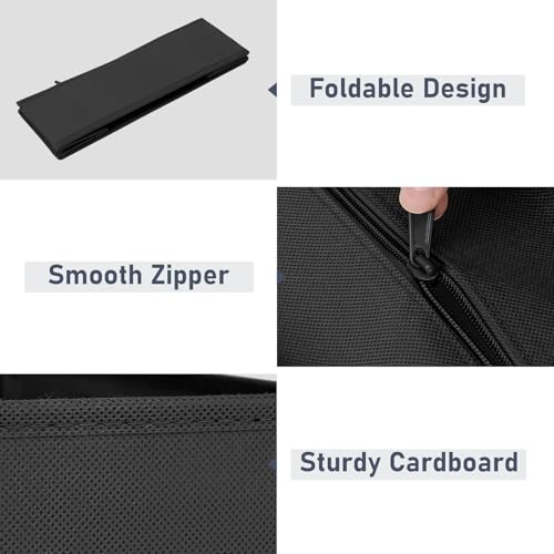 DIMJ Drawer Organizer Clothes - 20 Pack Closet Drawer Organizer Bins for Baby Clothes Storage, Fabric Dresser Organizer for Nursery Bedroom, Foldable Small Drawer Dividers for Underwear Socks - color: Black, size: 20 Pack