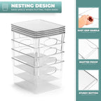 Sorbus Medium Plastic Storage Bins with Lids, Stackable Toy, Clothes, Medicine, Makeup, Closet, Art Supply, Bathroom, Shoe, Toy Organizer (4 Pack) - size: Medium, style: 4 Pack