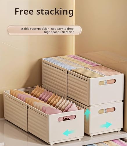 Adjustable Expandable Storage Box, Plastic Organizer and Storage Bins, Drawer Divider, Suitable for Kitchen,Refrigerator, Wardrobes, Bathroom, Office
