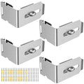 90 Degree Hasp Latch, Heavy Duty 304 Stainless Steel Padlock Hasp Lock for Right Angle File Cabinet, Desk Drawer, Tool Box, Mailbox, Bookcase (Silver-4pcs) - color: Silver-4pcs