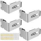 90 Degree Hasp Latch, Heavy Duty 304 Stainless Steel Padlock Hasp Lock for Right Angle File Cabinet, Desk Drawer, Tool Box, Mailbox, Bookcase (Silver-4pcs) - color: Silver-4pcs