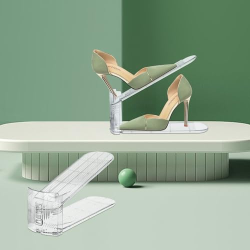 Clear Shoe Slot Organizer, 36 Pack Adjustable Shoe Slots Organizer for Closet Clear Shoe Stackers Shoe Rack Holder Shoes Space Savers for a Pair of Shoes - color: Transparent, size: 36 PACK