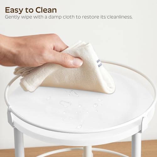 YATINEY Lazy Susan Organizer, Rotating Spice Rack, 3 Tier Spice Turntable Organizer, Industrial Turntable Spice Holder, for Kitchen Countertop and Cabinet, Compact and Versatile, White SR23WW - color: White, size: 10.2"L x 10.2"W x 18"H