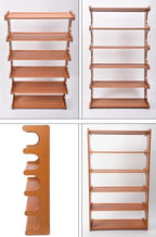 Shoe Rack,Small 6 Tier Shoe Organizer Storage Shelf,Bamboo Narrow Shoe Closet,Small Space Shoe Rack,for Entryway Closet 18.89×7.48×31.88inch - size: 6 Tier-18.89" Wide