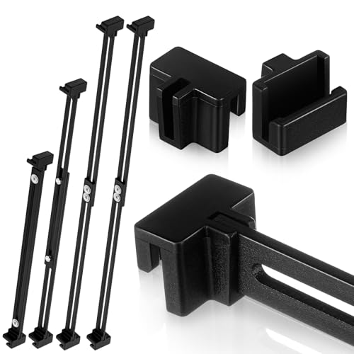 12 Pcs Metal Adjustable File Cabinet Rails Set Include 8 Hanging File Rail Clips 4 Cabinet Dividers Bars Suitable for Cabinets with Drawer Thickness Less Than 1/8 Inch(Black,10-18 Inch) - color: Black, size: 10-18inch