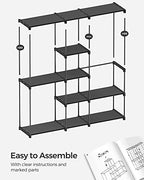 SONGMICS Portable Closet, Freestanding Closet Organizer, Clothes Rack with Shelves, Hanging Rods, Storage Organizer, for Cloakroom, Bedroom, 71.7 x 16.9 x 71.7 Inches, Black URYG037B02 - size: 71.7"L x 16.9"W x 71.7"H
