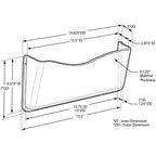 Azar Displays 250045 Clear Plastic Wall Mount File Holder with Magnets, Legal(Magnetic), 4-Pack - color: CLEAR, style: Magnetic