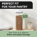 Bop Top Airtight Food Storage Containers with Lid Multi Pack | Kitchen Canister Sets | Air Tight Pantry Container | Pop Top Dry Food Storage Containers for Snacks, Sugar, Flour, Baking, Cereal, Pasta - color: Set of 5
