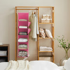 YOUDENOVA Hanging Closet Organizer, Closet Hanging Storage Shelves (Pink) - color: Pink
