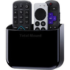 TotalMount Hole-Free Remote Holder – Eliminates Need to Drill Holes in Your Wall (for 2 or 3 Remote Controls – Black – Quantity 1) - color: Black