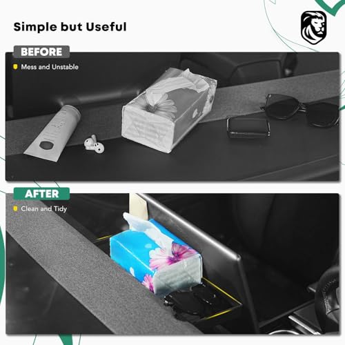 YHTAUTO Behind Screen Storage Tray for Tesla Model Y Juniper 2025 2026 (Premium & Performance), Tesla Model 3 Highland 2024 2025 2026, Screen Storage Box Non-Slip Sunglass Holder Interior Accessories - style: 1PC Screen Storage Tray