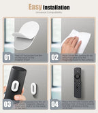 Nearockle Magnetic Remote Control Holder Wall Mount, 2025 Upgraded Smaller & Stronger Magnetic Silicone Remote Control Organizer TV Remote Charger Holder Caddy Back of TV (White-4 Pack) - color: White, size: 4 Pack