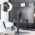 VIVO Single Monitor Desk Stand, Holds Screens up to 32 inch Regular and 38 inch Ultrawide, Freestanding VESA Steel Mount Base, Adjustable Height, Tilt, Swivel, Rotation, Black, STAND-V001H - color: Black, size: 18" Tall