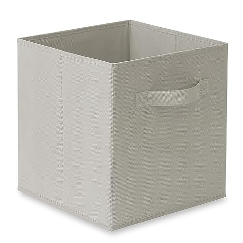Casafield Set of 6 Collapsible Fabric Cube Storage Bins, Light Gray - 11" Foldable Cloth Baskets for Shelves, Cubby Organizers & More - color: Light Gray, size: 10.5" x 10.5" x 11"